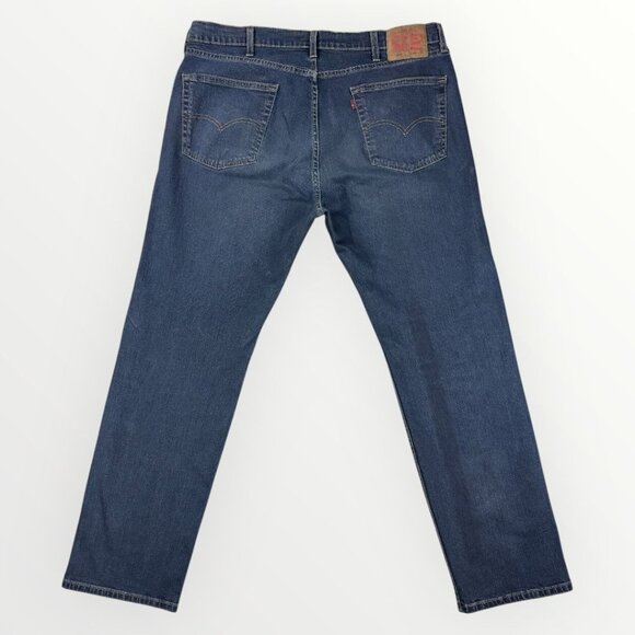 Levis 505 Mens Regular Fit Straight Leg Stretch Denim Jeans Blue Casual 40x32 - Picture 1 of 9
